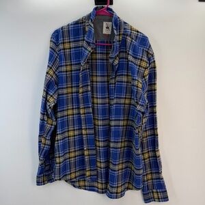 Copper & Oak Supply Co Flannel Shirt XL Blue Plaid